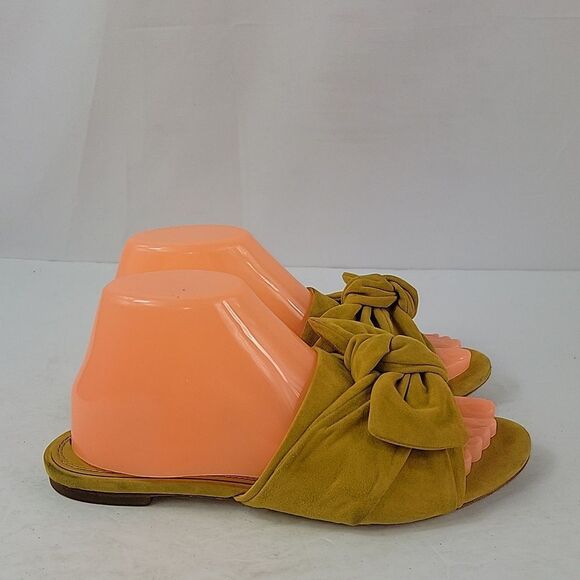 Tory Burch Annabelle Bow Top Mustard Women's Slide - Picture 2 of 14